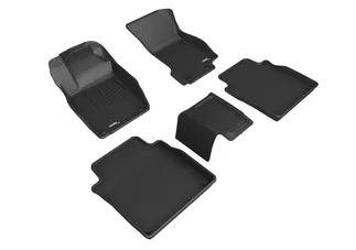 3D MAXpider Kagu 1st & 2nd Row Floormats For 19-20 Audi A8L - Black